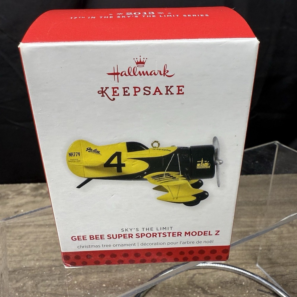 2013 Hallmark Orna Sky's The Limit #17 Gee Bee Super Sportster Airplane Signed